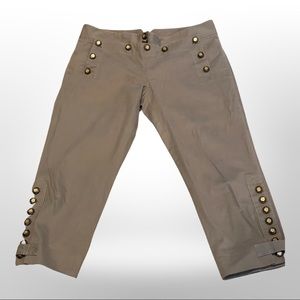 DOLCE & GABBANA cropped trousers with button details